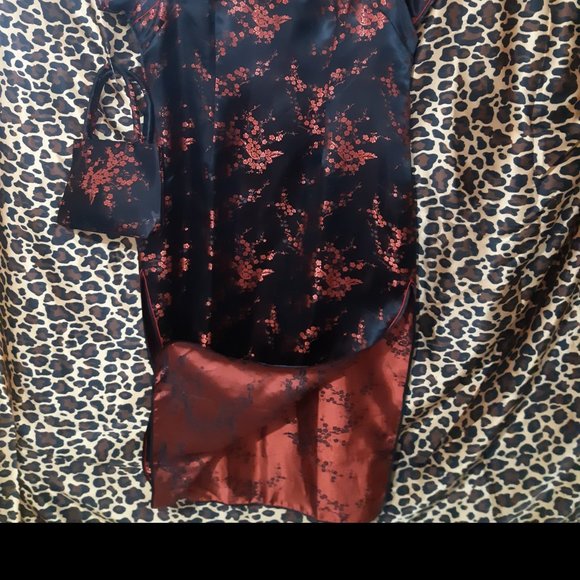 Traditional Satin Chinese Dress w/ matching purse - Picture 2 of 7